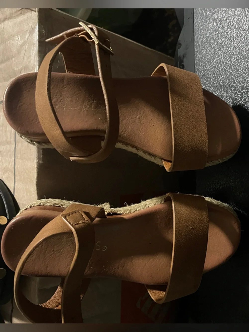 Kids Tan Espadrille Platform Sandals - Casual Summer Comfort
